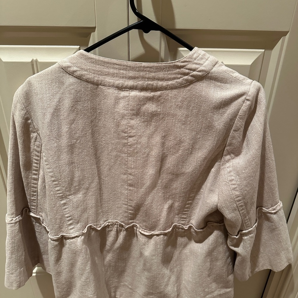 Chico's Beige Button-Up Jacket - Picture 3 of 3